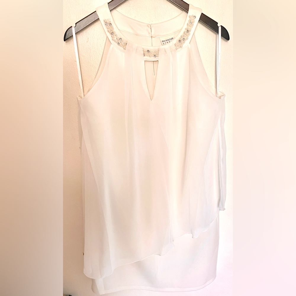 White mini evening dress